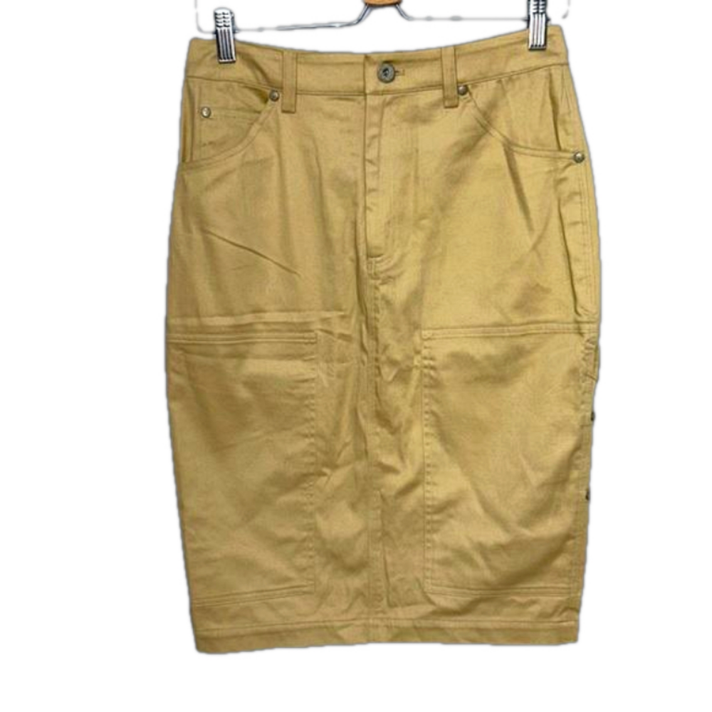 Ruffian Khaki Cargo Pencil Skirt